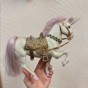 Vintage Elegant White and Gold Unicorn Figurine